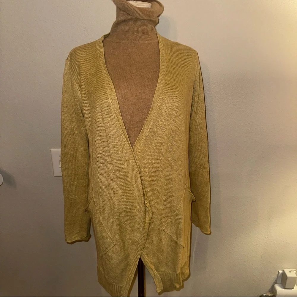 Eileen Fisher XS linen Open-Front Cardigan